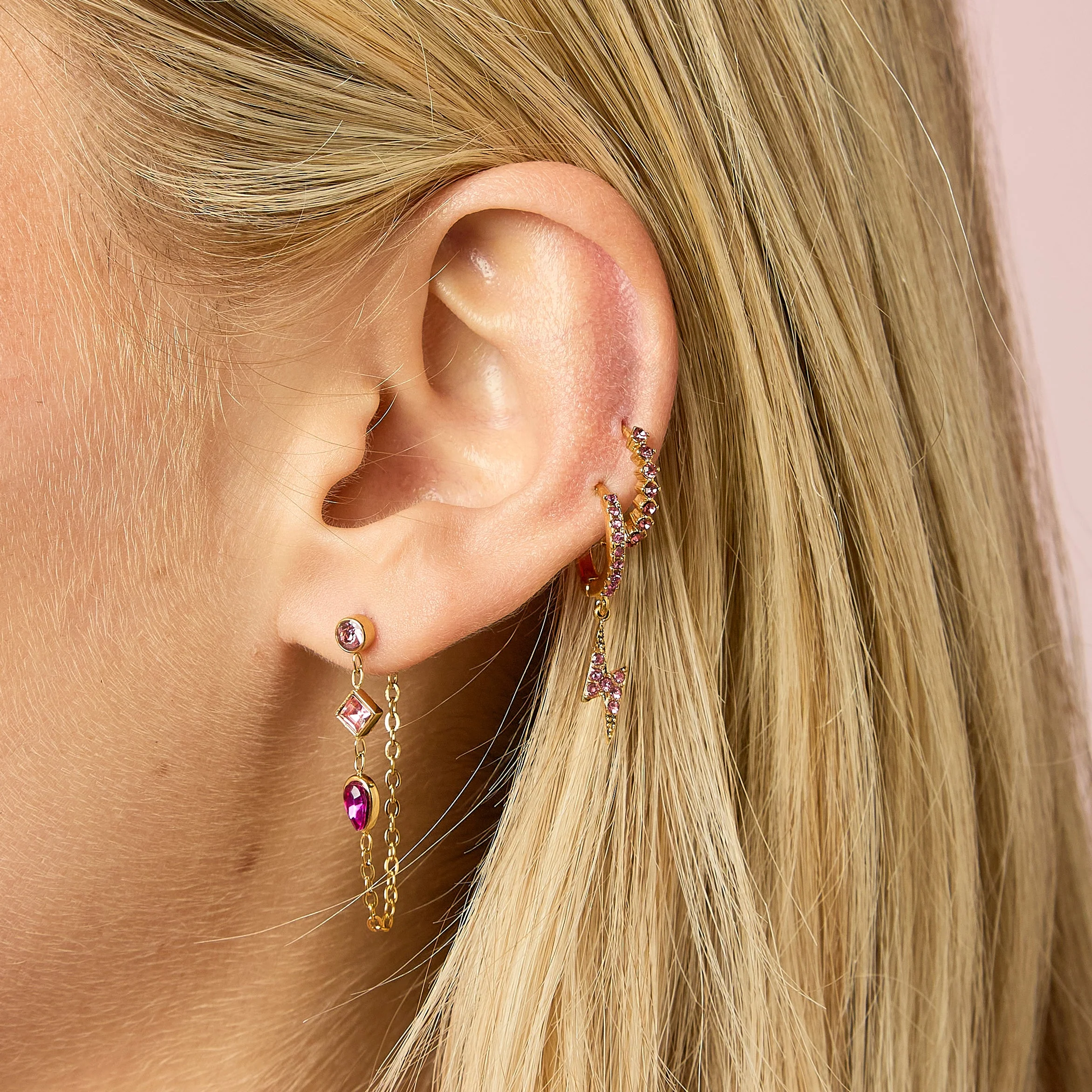 Emma Droplet Chain Studs - Image 16