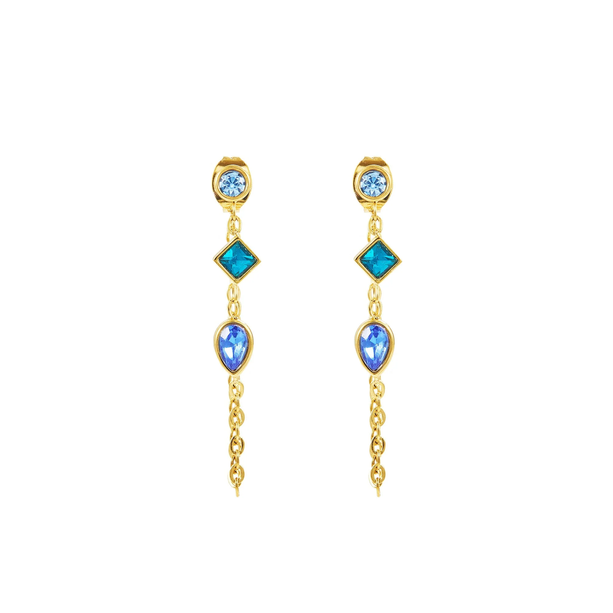 Emma Droplet Chain Studs - Image 3