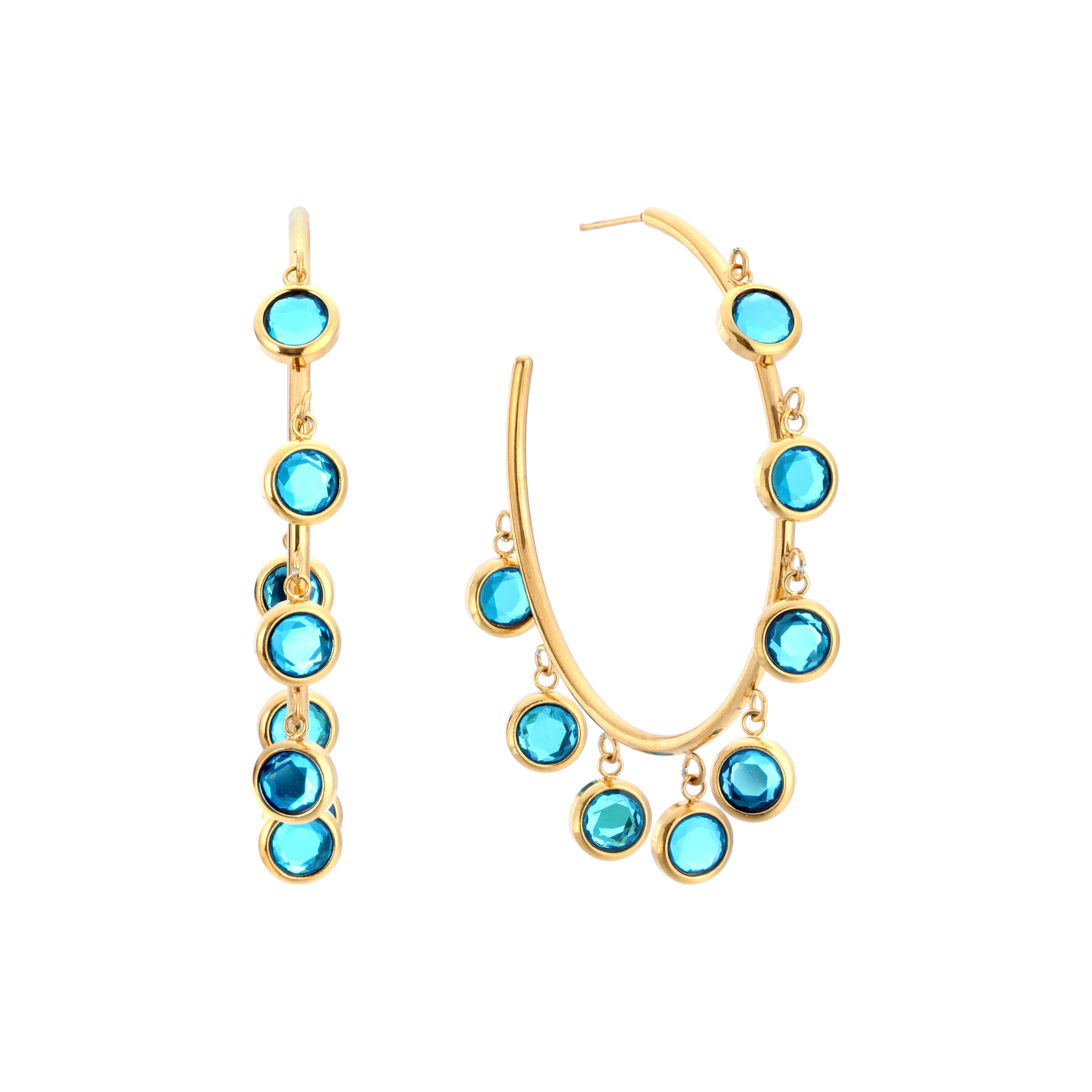 Faiza Droplet Statement Hoops - Image 3