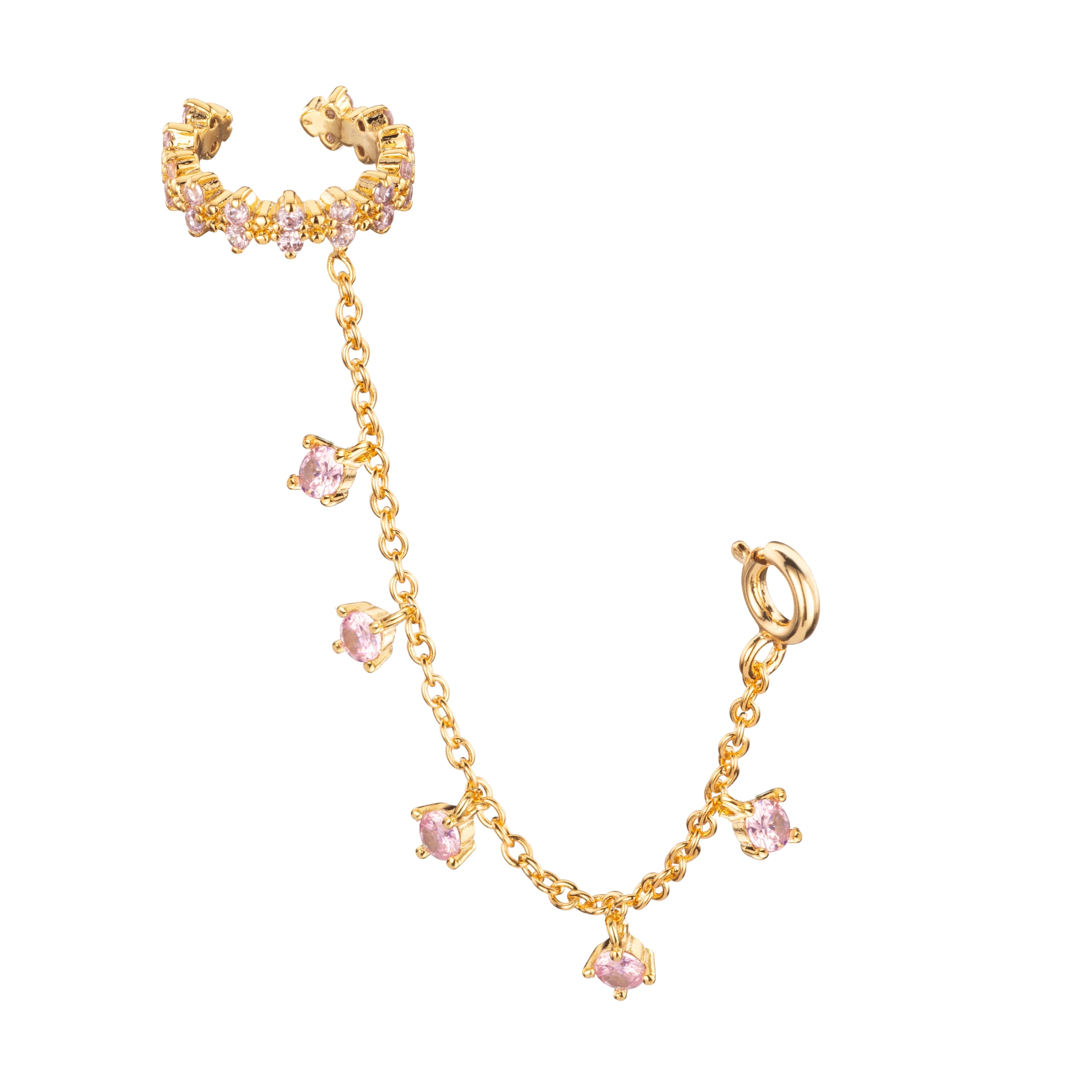Millie Chunky Ear Cuff Droplet Chain - Image 4
