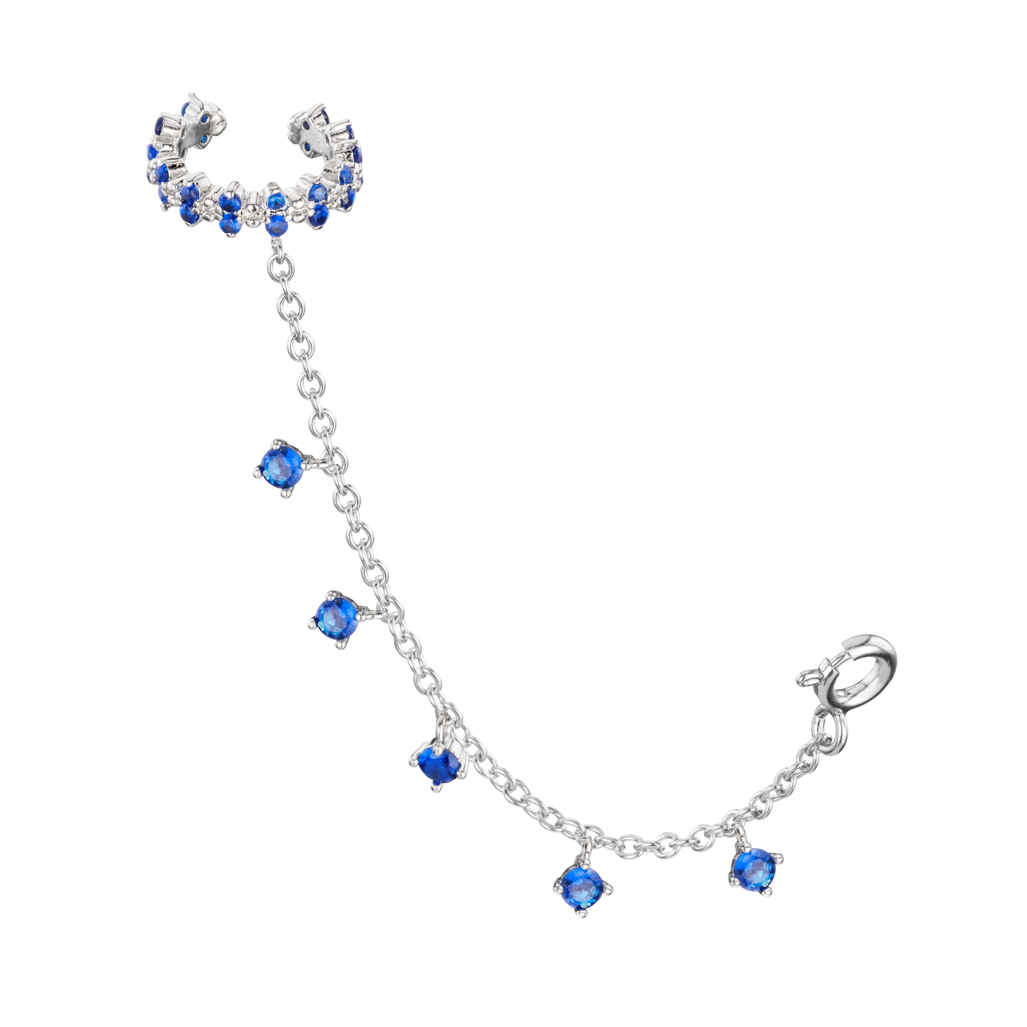 Millie Chunky Ear Cuff Droplet Chain - Image 7